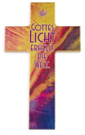 Holzkreuz "Gottes Licht..."